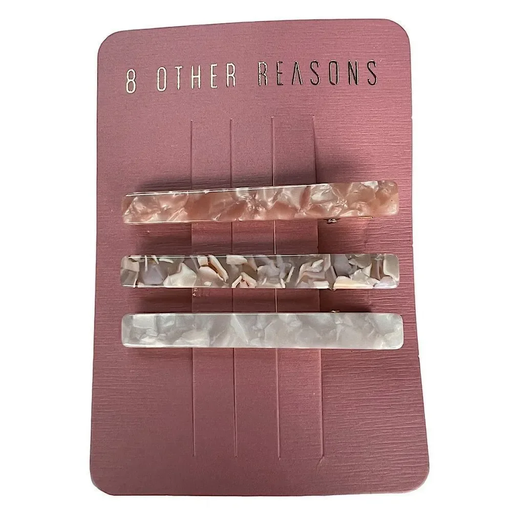 8 Other Reasons Resin Barrette NWT